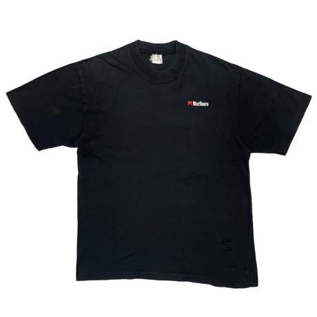 Marlboro COWBOY man RED SILHOUETTE TEE BLACK FITS MEDIUM 9983