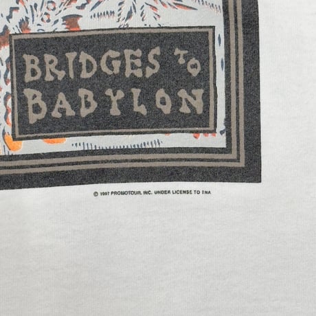 ROLLING STONES BRIDGES TO BABYLON WORLD TOUR 1997 WHITE anvil XL 39533