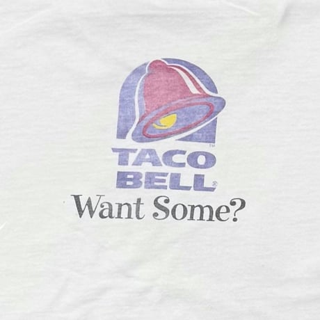 TACO BELL WANT SOME? WHITE FRUIT OF THE LOOM XL 0536