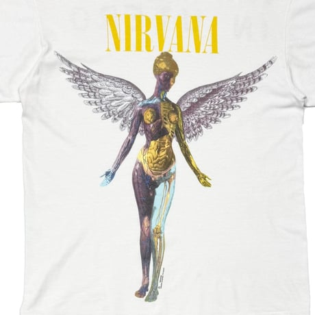 NIRVANA IN UTERO WHITE GIANT BY TULTEX LARGE 3086