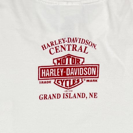 HARLEY DAVIDOSN ARM FRAME POCKET TEE WHITE 2011 LS FITS XL 2739