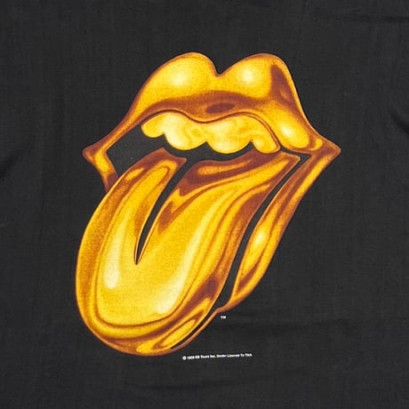 ROLLING STONES 1999 GOLDEN LIP & TONGUE BLUE THUNDER XL 3195