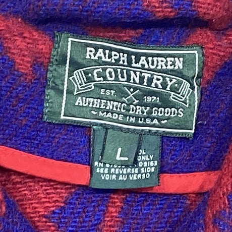 LAST OF STORE RALPH LAUREN COUNTRY NATIVE KNIT HUNTING JACKET LARGE