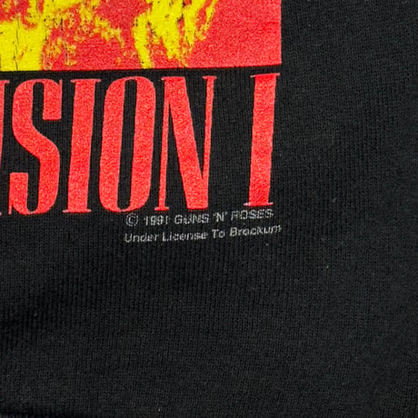 GUNS N' ROSES 1991 USE YOUR ILLUSION DOUBLE SIDE CREWNECK SWEAT FRUIT OF THE LOOM LARGE 2316