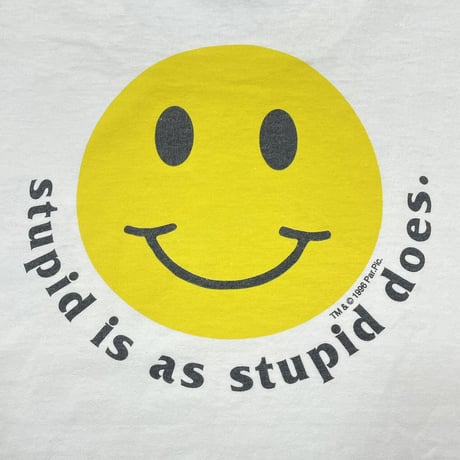 BUBBA GUMP SHRIMP CO. STUPID IS AS STUPID DOES SMILE WHITE FITS XL 4941