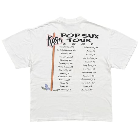 KORN POP SUX TOUR 2002 WHITE M&O LARGE 1103