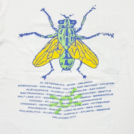 BUTTHOLE SURFERS INDEPENDENT WORM SALOON TOUR WHITE FRUIT OF THE LOOM XL 9256