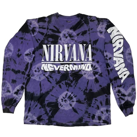 NIRVANA NEVERMIND BOOTLEG LS TIEDYE BLACK/PURPLE XL 6616