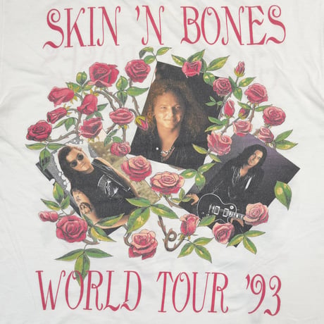 GUNS N' ROSES 1993 WORLD TOUR WHITE EURO XL 8591