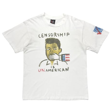 CENSORSHIP IS UNAMERICAN ROCK THE VOTE GIANT BY TEEJAYS LARGE 6858
