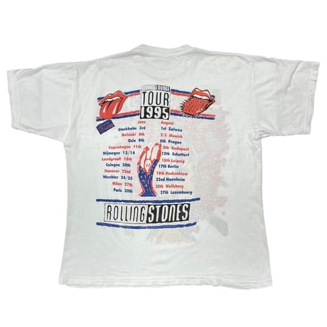 ROLLING STONES VOODOO LOUNGE TOUR 1995 WHITE FITS XL 0510