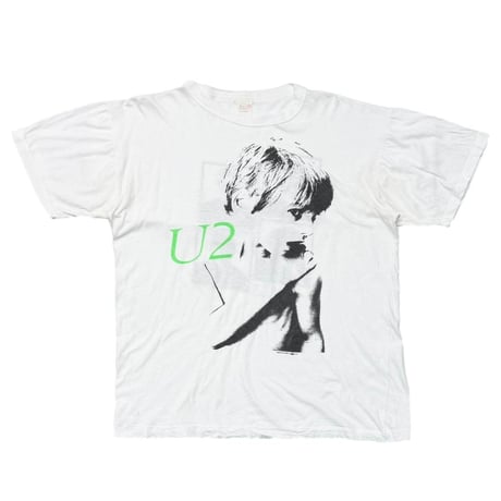 U2 BOY GREEN TEXT WHITE XL 3335