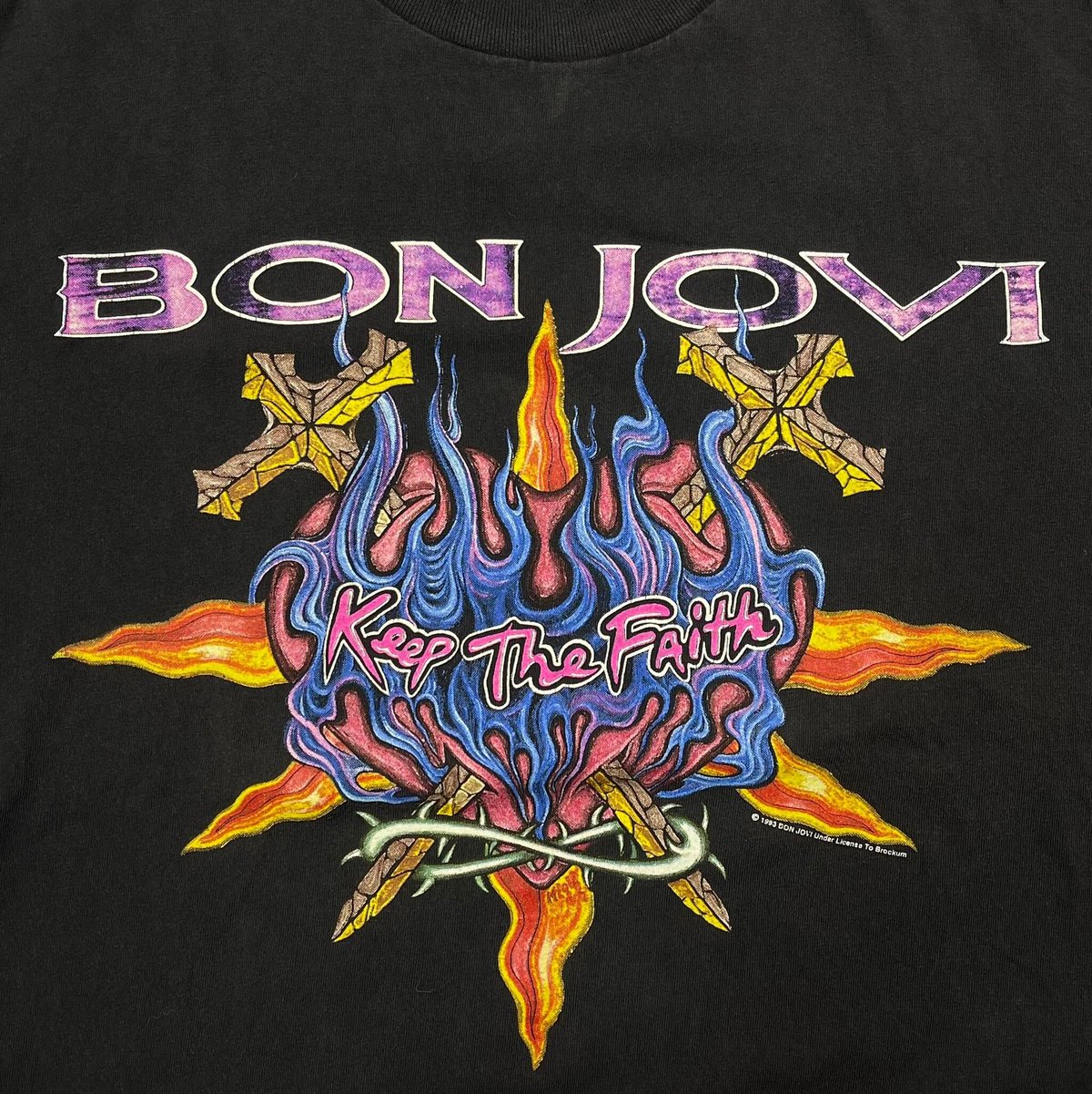 93 BONJOVI「KEEP THE FAITH」ワールドコンサート限定記念額 BON JOVI 1993 KEEP THE FAITH BROCKUM LARGE 2357