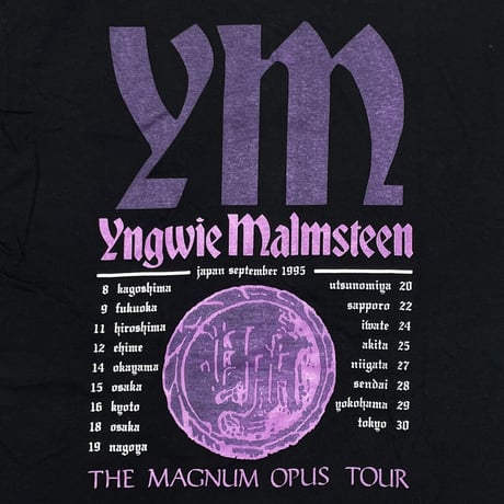 YNGWIE MALMSTEEN THE MAGNUM OPUS TOUR 1995 FRUIT OF THE LOOM LARGE 4190