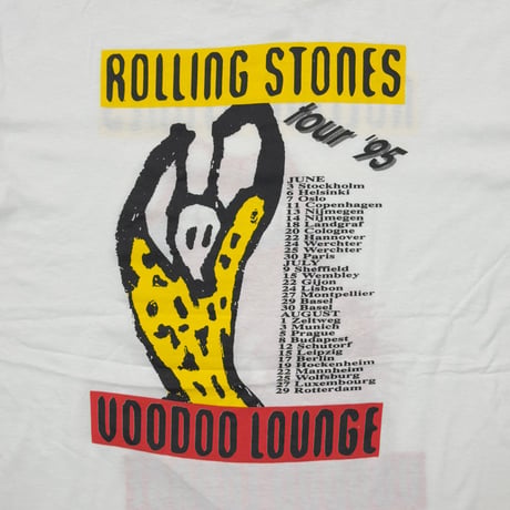 THE ROLLING STONES VOODOO LOUNGE TOUR 95 SPIKE TONGUE BOOTLEG WHITE Hanes XL 4463