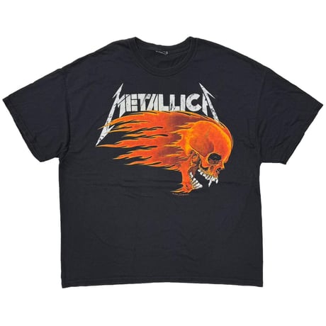 METALLICA Y2K PUSHEAD SIDE FLAMING VAMPIRE SKULL FITS XL 1054