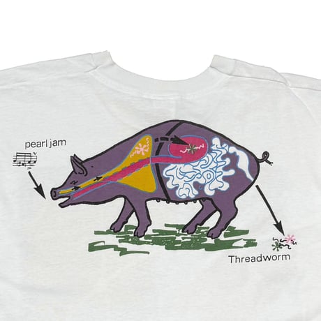 PEARL JAM THREADWORM WHITE FRUIT OF THE LOOM XL 0850