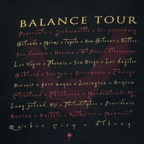 VAN HALEN BALANCE TOUR FRUIT OF THE LOOM XL 9109
