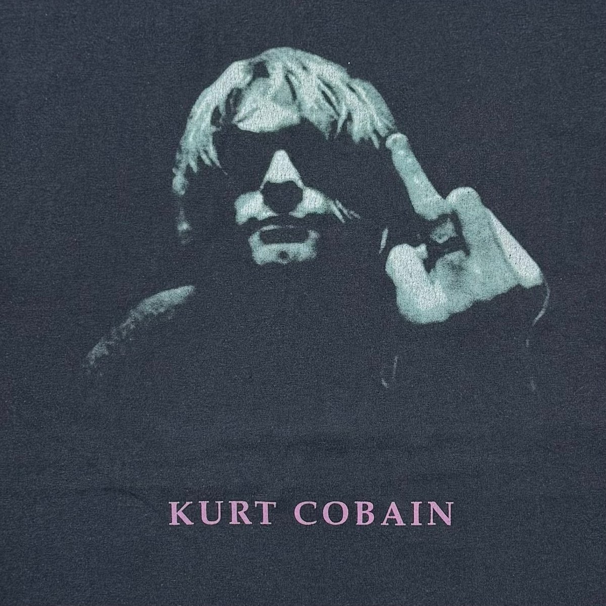 NIRVANA KURT COBAIN FUCK YOU PINK TEXT HANES XL