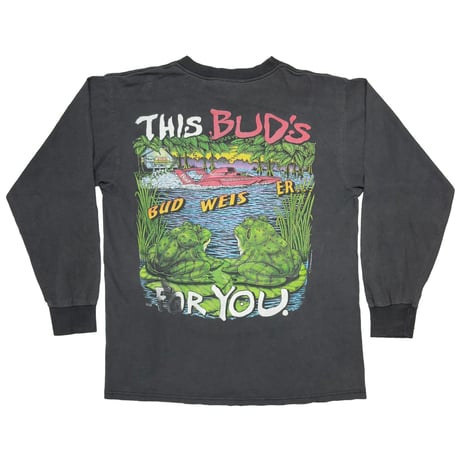 Budweiser 1996 KING OF BEERS FROG ON THE BOAT LS GILDAN LARGE 8117