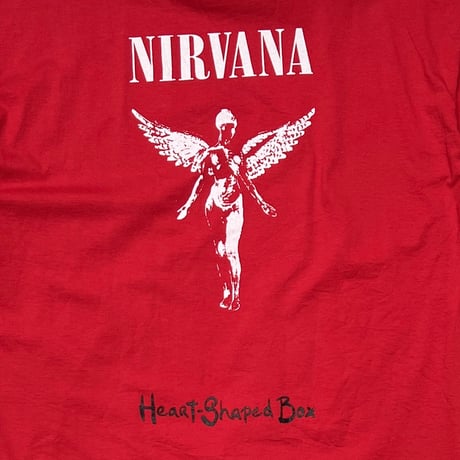 NIRVANA Y2K BOOTLEG HEART SHAPED BOX RED LS LARGE 9928