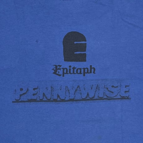 PENNYWISE EPITAPH BACK PRINT BLUE HANES TOP XL 2779