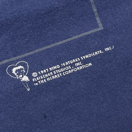 BETTY BOOP 1997 BW LOGO BETTY BOOP WEAR TOMMY HILFIGER PARODY NAVY CHANGES XL 9103