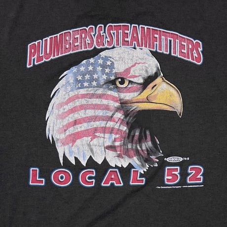 OLD & VINTAGE LOCAL 52 EAGLE AMERICAN FLAG FITS XL 9917
