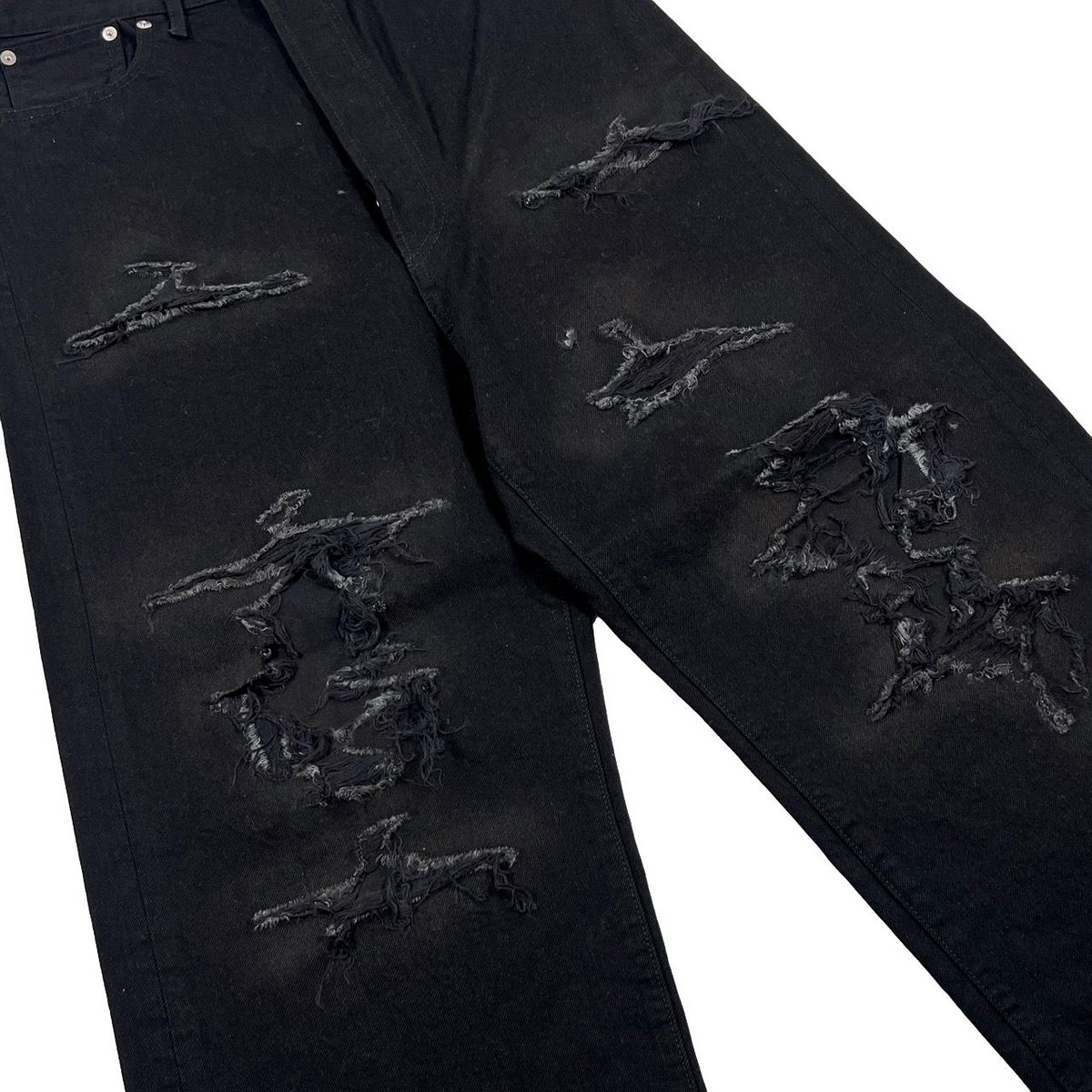 greatLAnd ORIGINAL LOGAN BLACK DENIM PANT DESTR