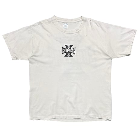 WEST COAST CHOPPERS IRON CROSS WHITE GILDAN LARGE 8192