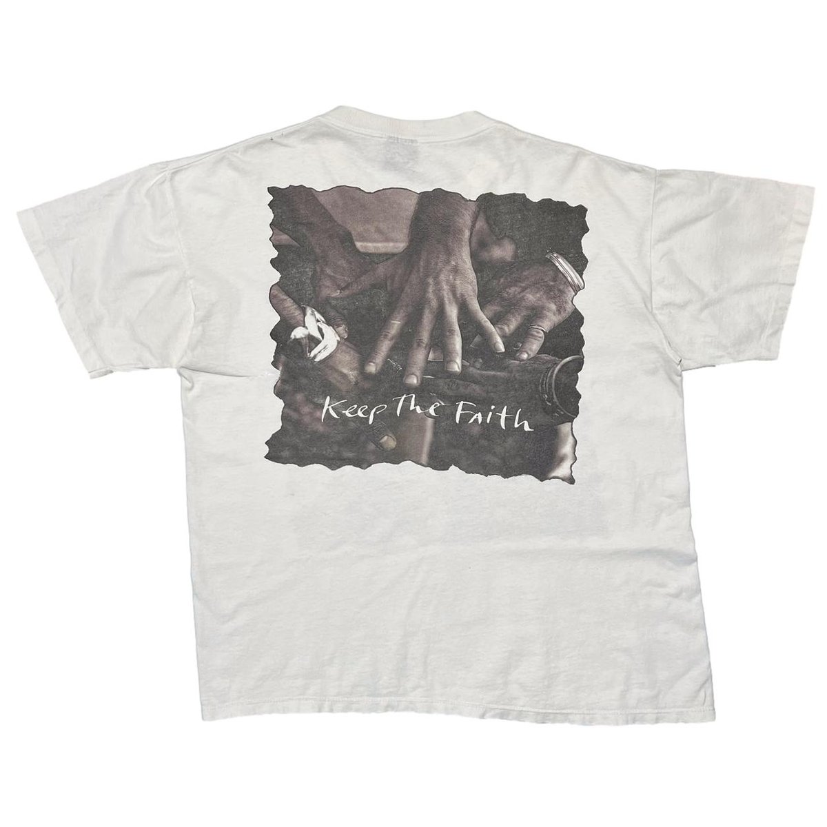 BON JOVI 1992 KEEP THE FAITH WHITE BROCKUM XL 2