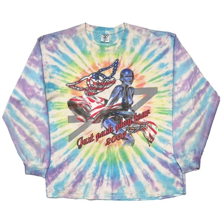 AEROSMITH SORAYAMA JUST PUSH PLAY TOUR 2001 BOOTLEG TIEDYE DELTA XL 5144
