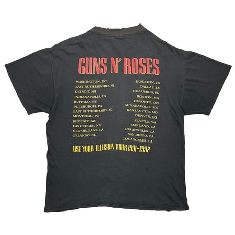 GUNS N' ROSES USE YOUR ILLUSION 1991-1992 SKULL MEMBER BROCKUM XL 3784