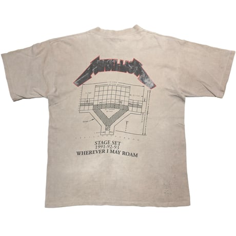 METALLICA 1991 WHEREVER I MAY ROAM STAGE SET DUST BEIGE XL 6278