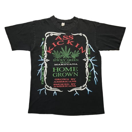 MARIJUANA ASS KICKIING THUNDER OVP TEE MADE IN USA LARGE 3884