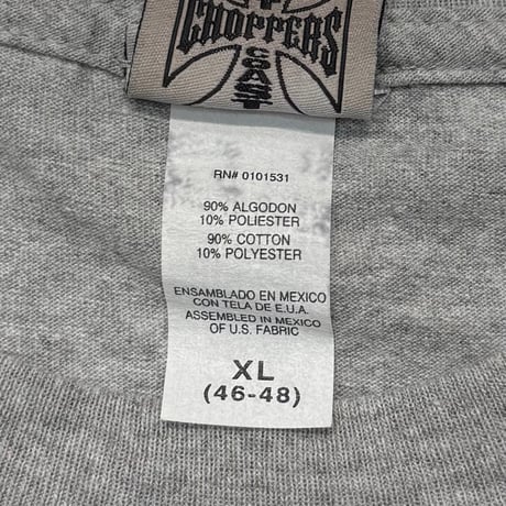 WEST COAST CHOPPERS IRON CROSS LS ASH GREY XL 8564