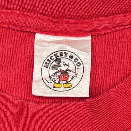 DISNEY VINTAGE MICKEY MOUSE LINK PRINT RED FITS XL 3171