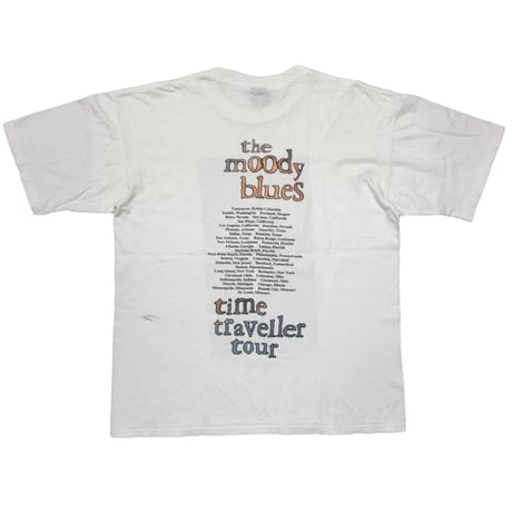 THE MOODY BLUES TIME TRAVELER TOUR WHITE BROCKUM XL 6573