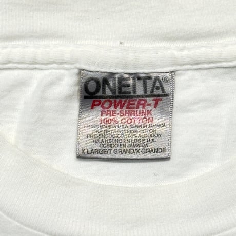 THE BEATLES 1995 MEMBER & TEXT WHITE ONEITA XL 5963