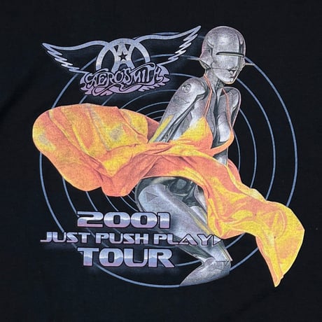 AEROSMITH 2001 JUST PUSH PLAY TOUR BOOTLEG FRUIT OF THE LOOM XL 9574