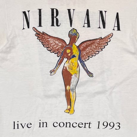 NIRVANA IN CONCERT 1993 IN UTERO BOOTLEG WHITE FITS LARGE 4343