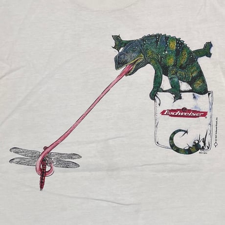Budweiser CHAMELEON POCKET PRINT 1997 LET IT GO, LOUIE WHITE anvil LARGE 6583