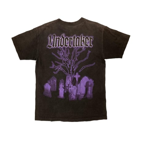 UNDERTAKER DOUBLESIDE PRINT PURPLE CEMETERY TEE MEDIUM 8319