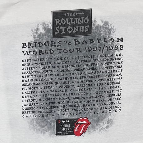 ROLLING STONES BRIDGES TO BABYLON WORLD TOUR 1997/1998 WHITE LARGE 0266