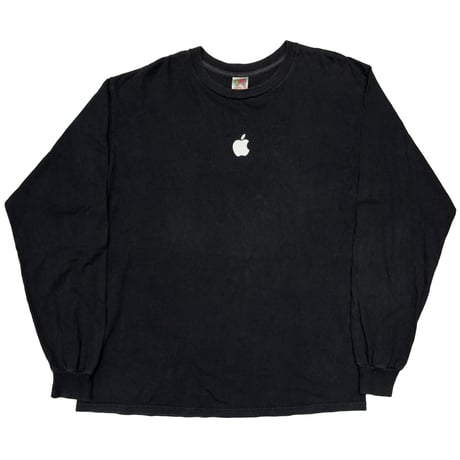 Apple 00s CENTER LOGO LS BLACK FRUIT OF THE LOOM XL 5086