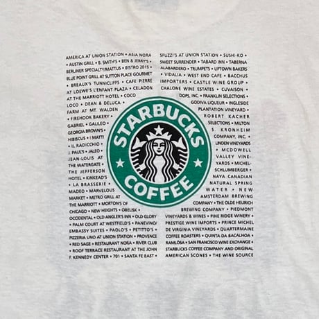 STARBUCKS COFFEE AMERICAN EXPRESS PRESENTS TASTE OF THE NATION 1995 WHITE LARGE 7294