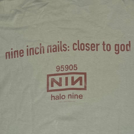 NINE INCH NAILS 1994 CLOSER TO GOD SAGE GREEN HANES XL 9952