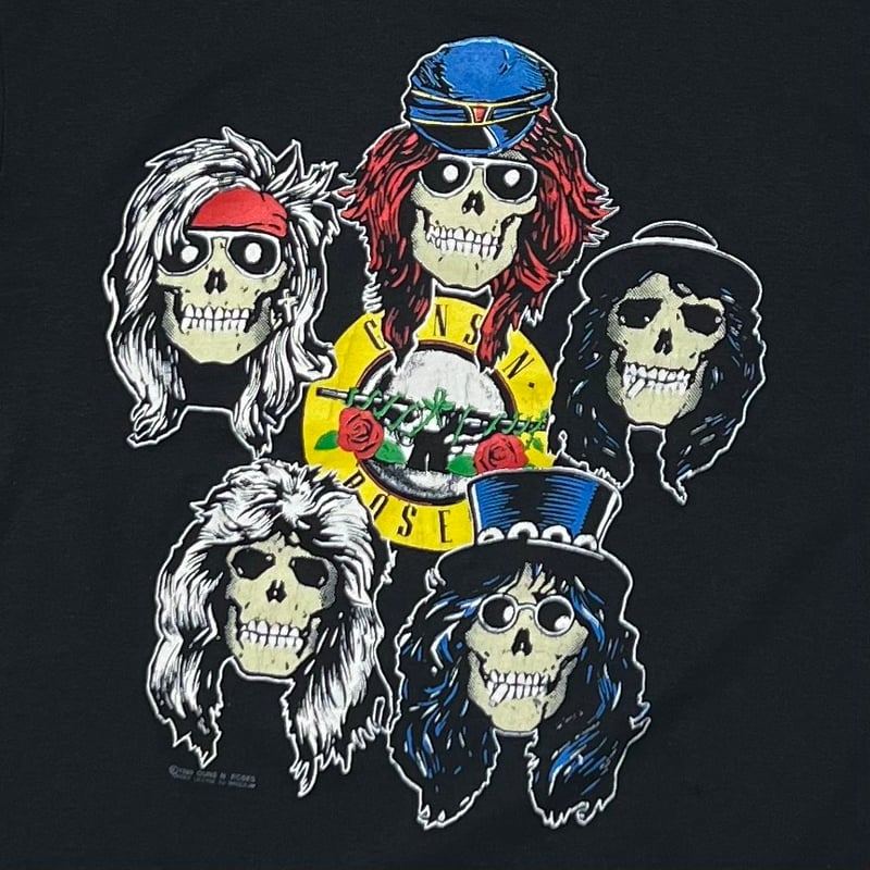 GUNS N' ROSES 1989 COLISEUM FRONT MEMBER SKULL