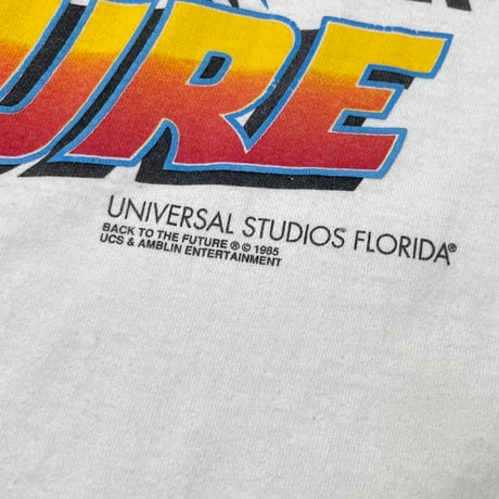 BACK TO THE FUTURE LOGO DOUBLE SIDE UNIVERSAL STUDIOS FLORIDA WHITE XL 5125
