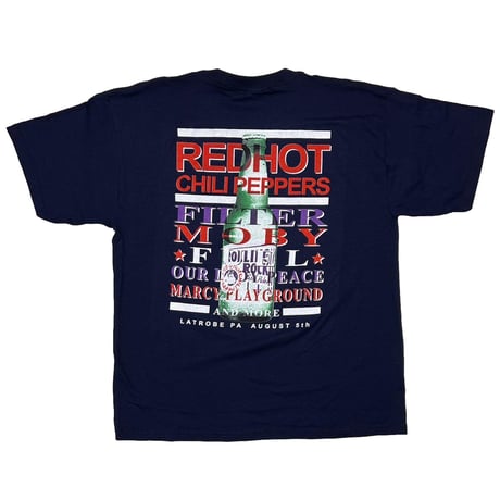 RED HOT CHILI PEPPERS ROLLING ROCK TOWN FAIR NAVY GILDAN XL 6940